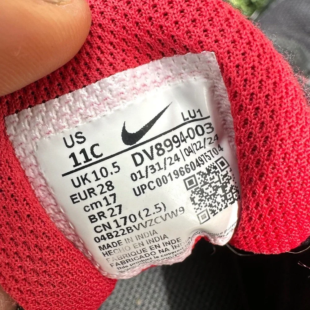 Nike Team Hustle D 11 Toddler Boy Sneakers Size 11 Black Red White Shoes
